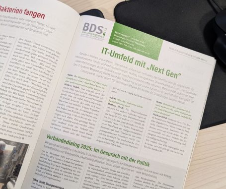 NextGen im Aspekt Magazin 1/2026 Artikel über IT-Umfeld mit dem Titel "Direkt Gewährt", mit Bildern und Text.